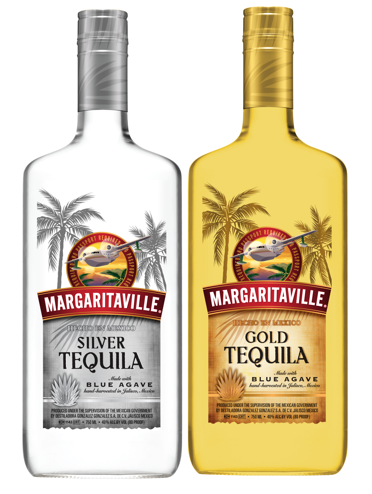 Margaritaville Silver and Gold Tequila
