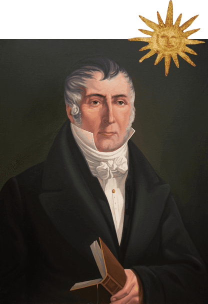 Portrait of Bernard Sazerac with family star crest