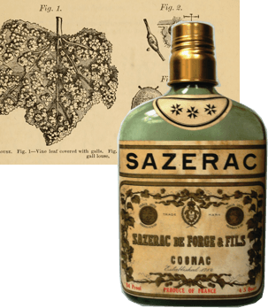 Original Sazerac Cognac Bottle and Fig Leaf picture