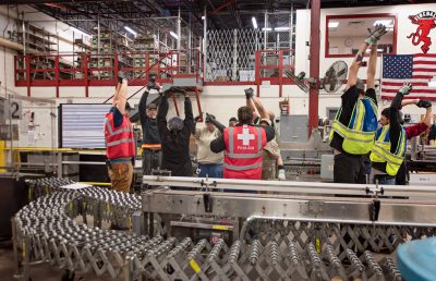 Team warm up at Boston Brands of Maine