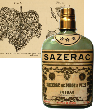 Original Sazerac Cognac Bottle and Fig Leaf picture