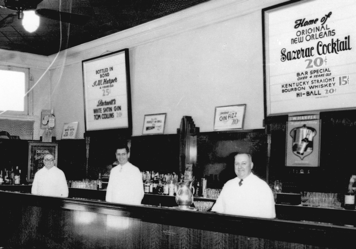 Three bartenders at Sazerac Bar post prohibition