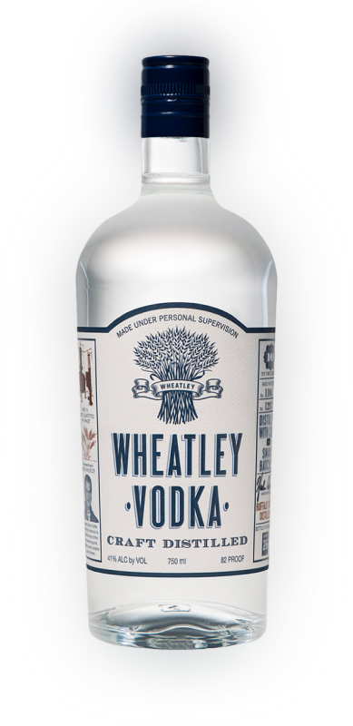 Close up image of Wheatley Vodka's 750 milliliter bottle