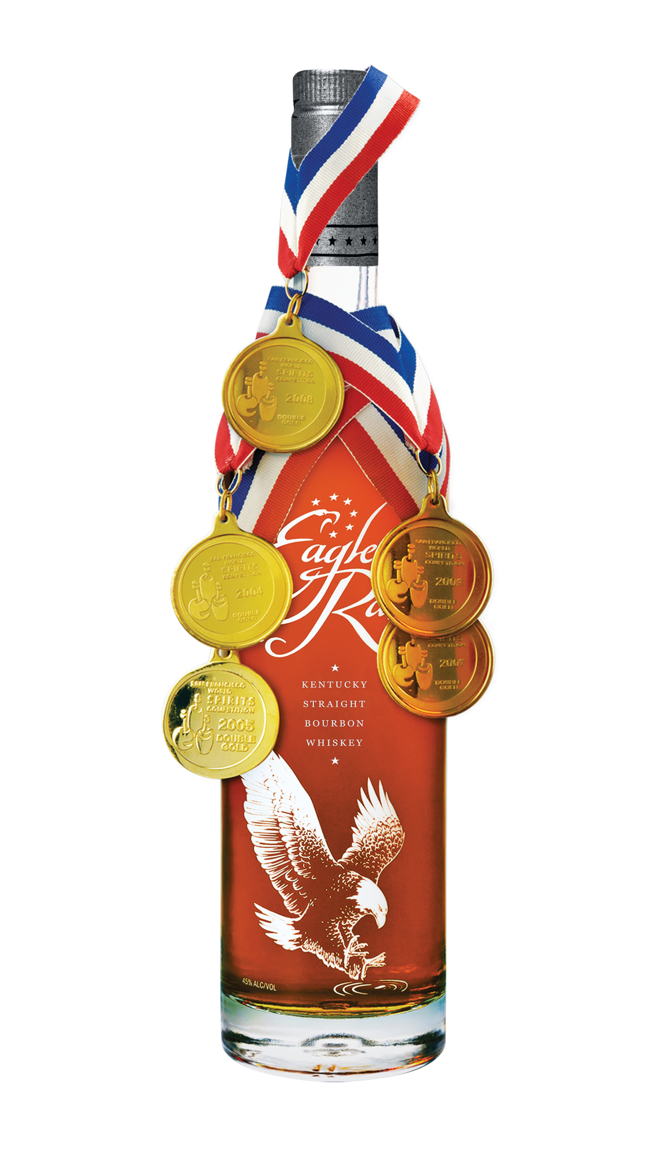Eagle Rare is the only bourbon to ever win the double gold medal five times at the San Francisco World Spirits Competition.