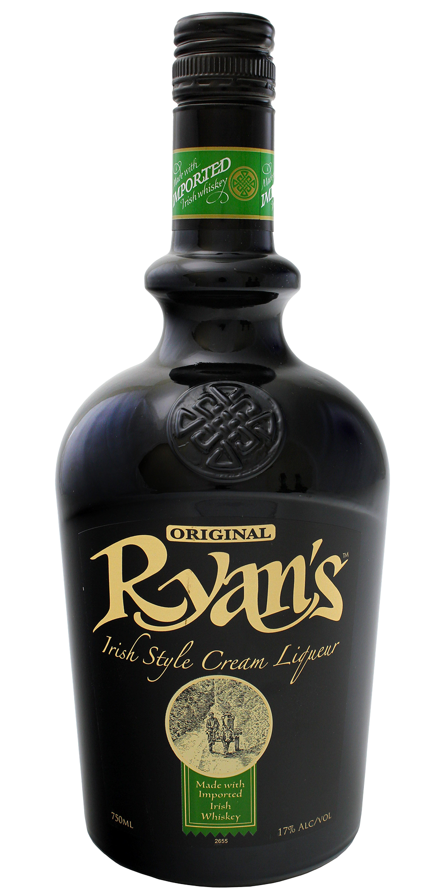 Ryans Irish Cream bottle 750ml transparent