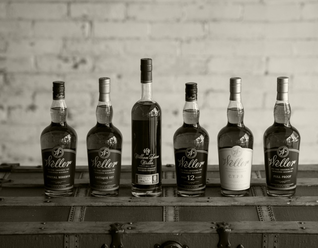 6 different versions of the bourbons made by Weller