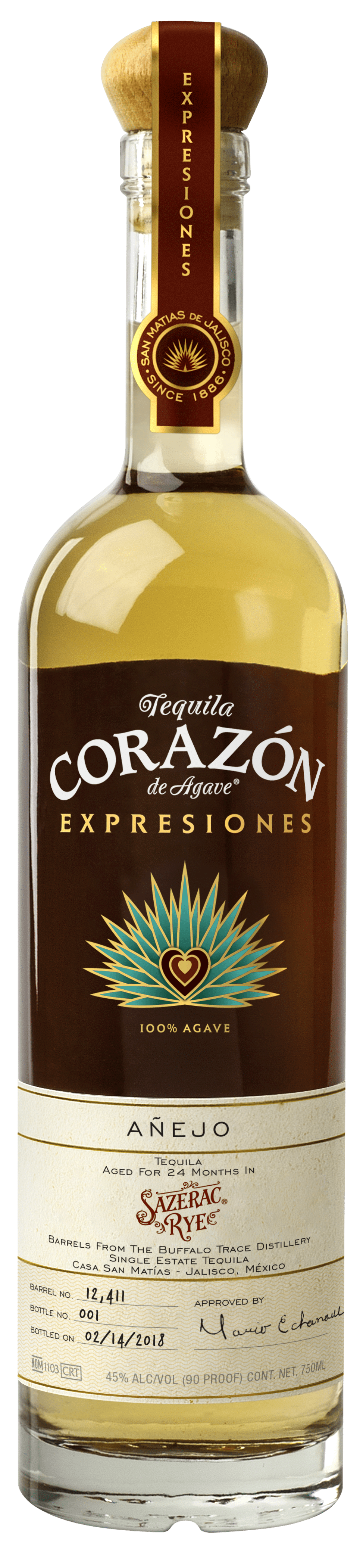 Corazon Expresiones Tequila Sazerac Rye Anejo bottle